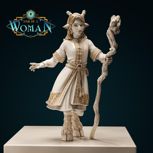 Satyr Sorcerer, Chia | D&D TTRPG Miniature | DnD Is A Woman | NO BASE