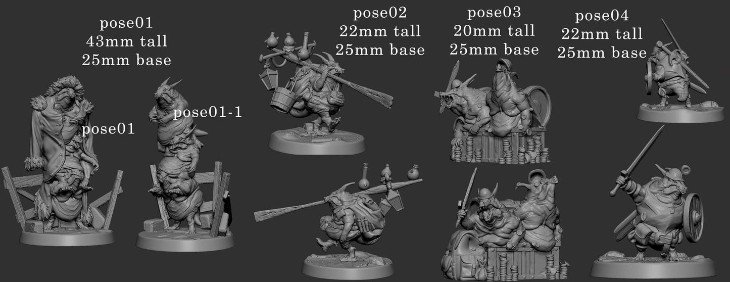 Kobolds, Chonksters of D&D | TABLETOP SCALE | DnD TTRPG Mini | Mini Monster Mayhem