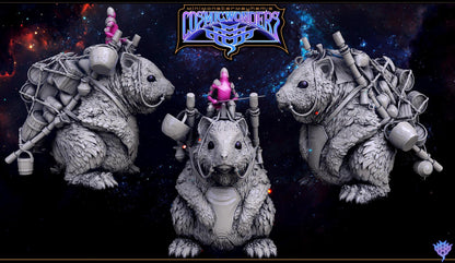 Hamster Mount, Cosmic Wonders | TABLETOP SCALE | DnD TTRPG Mini | Mini Monster Mayhem