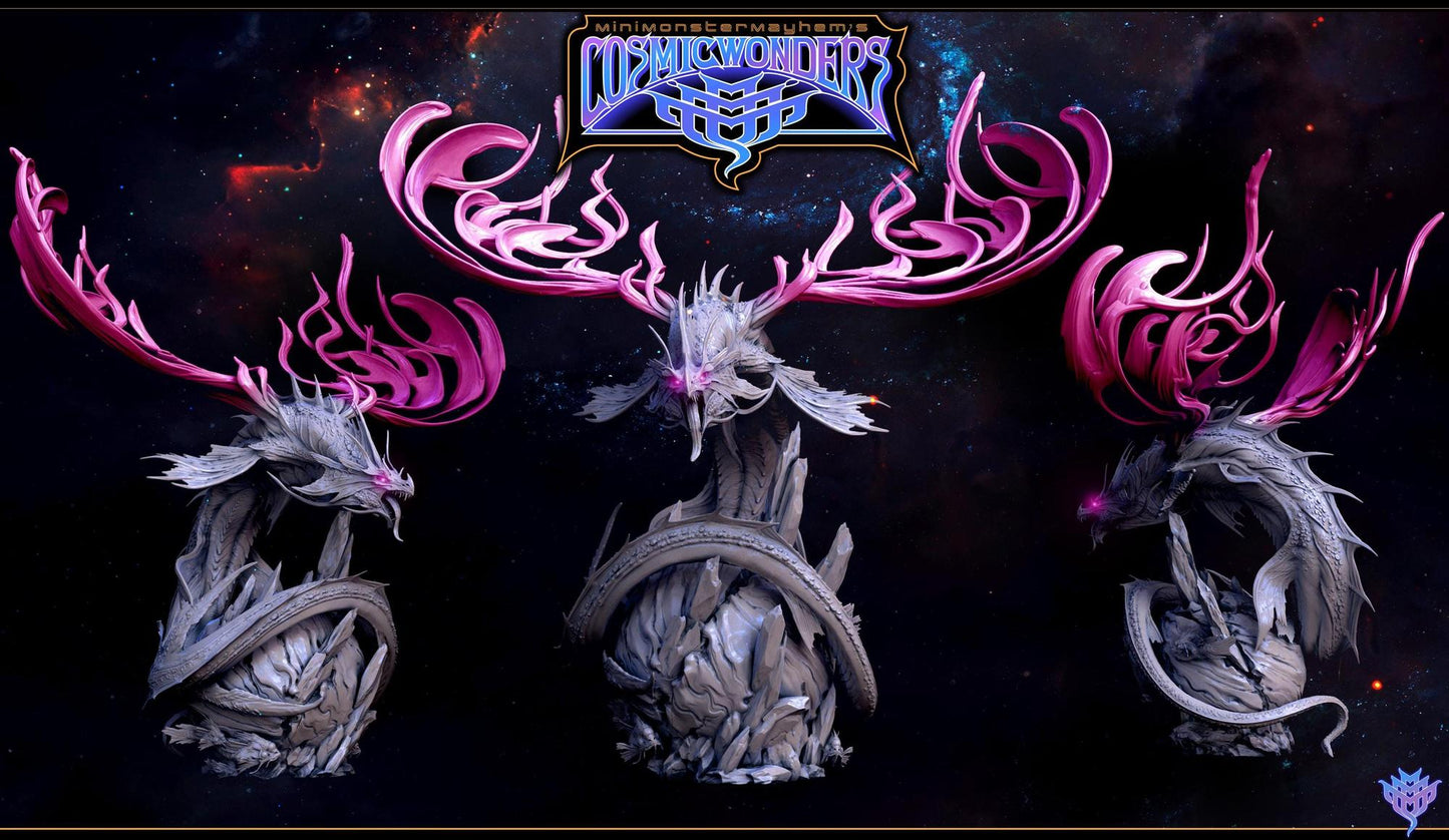 Celestial Dragon, Cosmic Wonders | TABLETOP SCALE | DnD TTRPG Mini | Mini Monster Mayhem