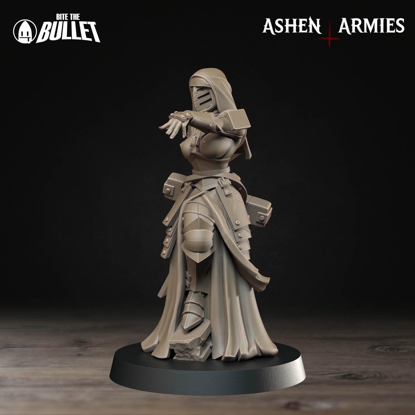 Exotic Combat Medic, Sanctified Legion | Pinup SFW NSFW Model Miniature | Bite the Bullet