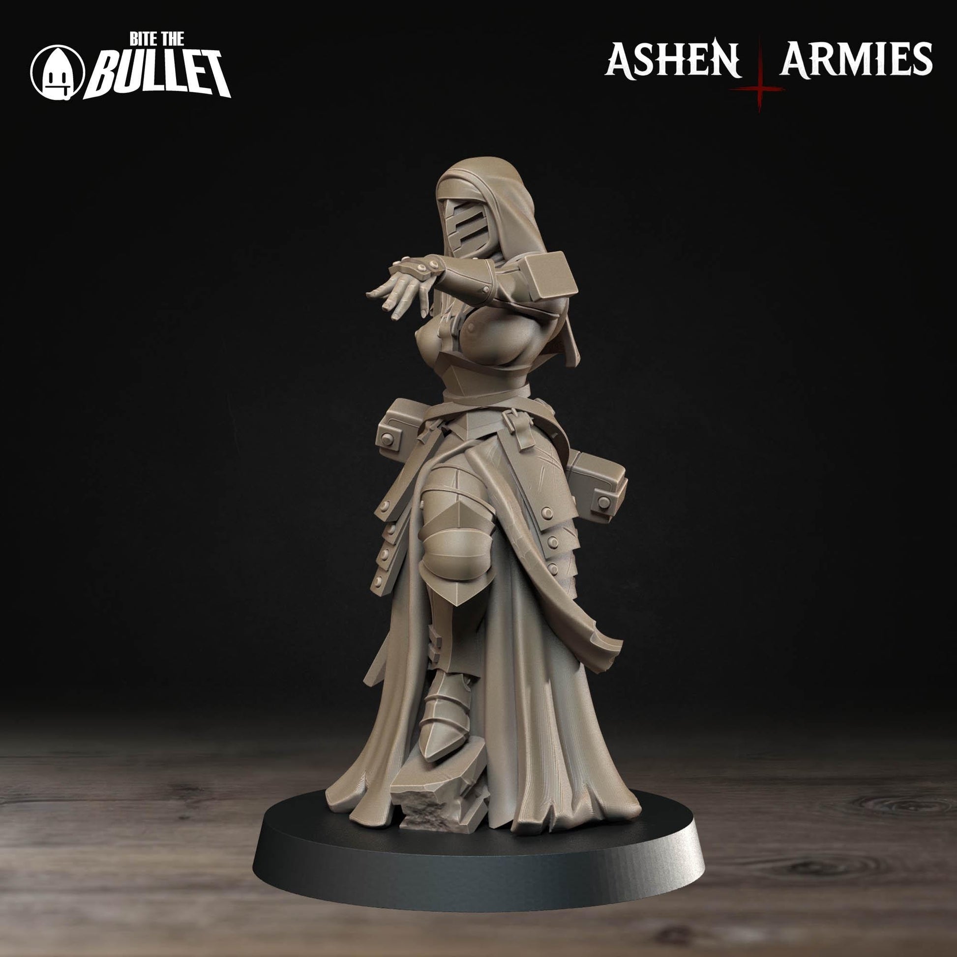 Exotic Combat Medic, Sanctified Legion | Pinup SFW NSFW Model Miniature | Bite the Bullet