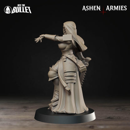 Exxotic Combat Medic, Sanctified Legion | Pinup SFW NSFW Model Miniature | Bite the Bullet