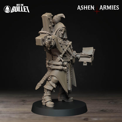 Sanctified Legion, Trench Cleric | TABLETOP SCALE | D&D Pathfinder TTRPG Miniature | Bite the Bullet