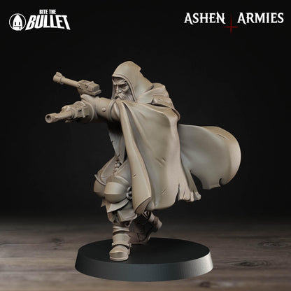 Sanctified Legion, Sniper Priest (Pistols) | TABLETOP SCALE | D&D Pathfinder TTRPG Miniature | Bite the Bullet