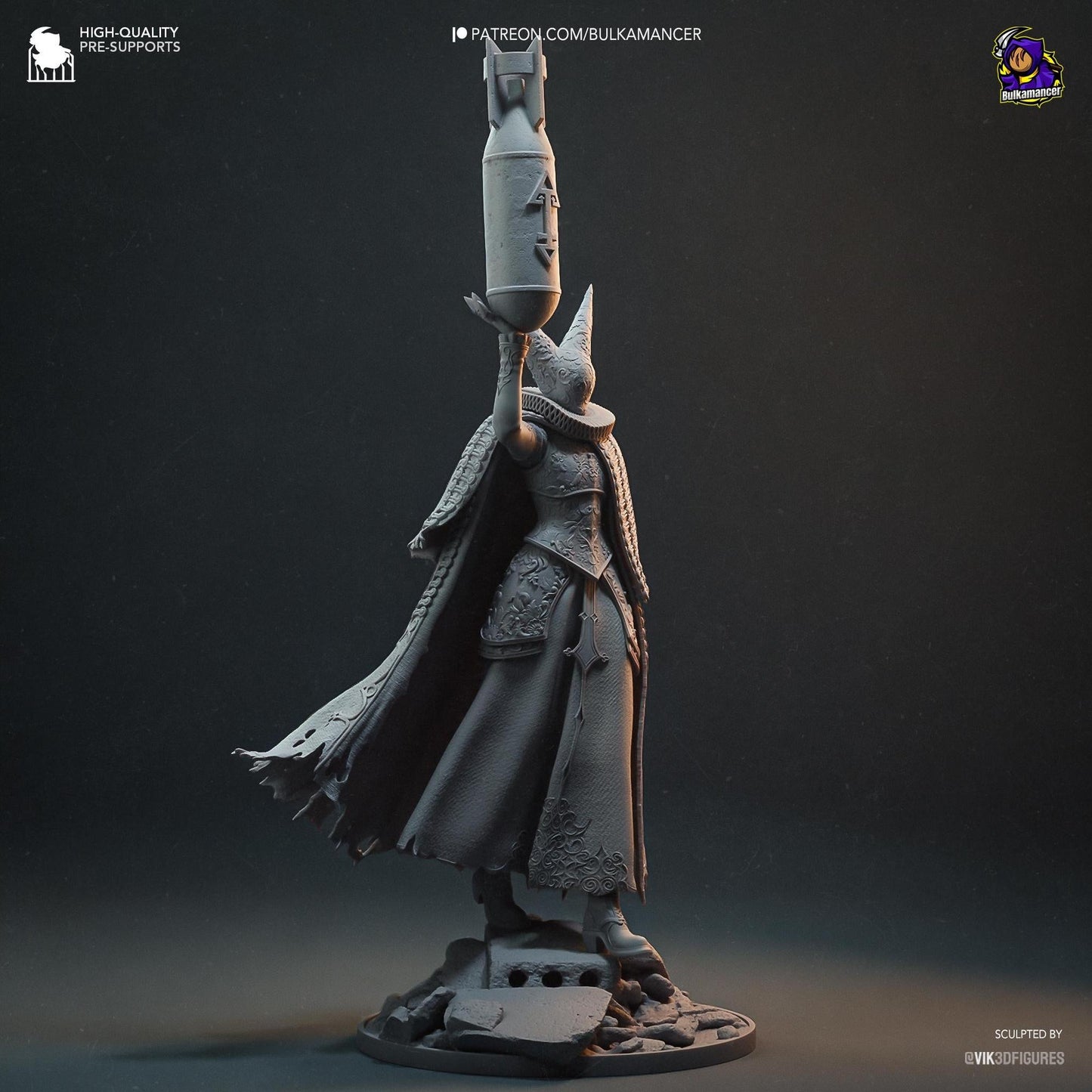 Artillery Witch, Trench Crusade | Resin Garage Kit Sculpture Anime Video Game Fan Art Statue | Bulkamancer Sculpts