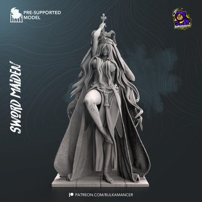Blind Priestess | Resin Garage Kit Sculpture Anime Video Game Fan Art Statue | Bulkamancer Sculpts