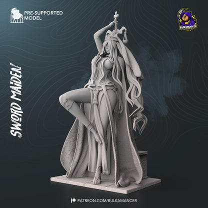 Blind Priestess | Resin Garage Kit Sculpture Anime Video Game Fan Art Statue | Bulkamancer Sculpts