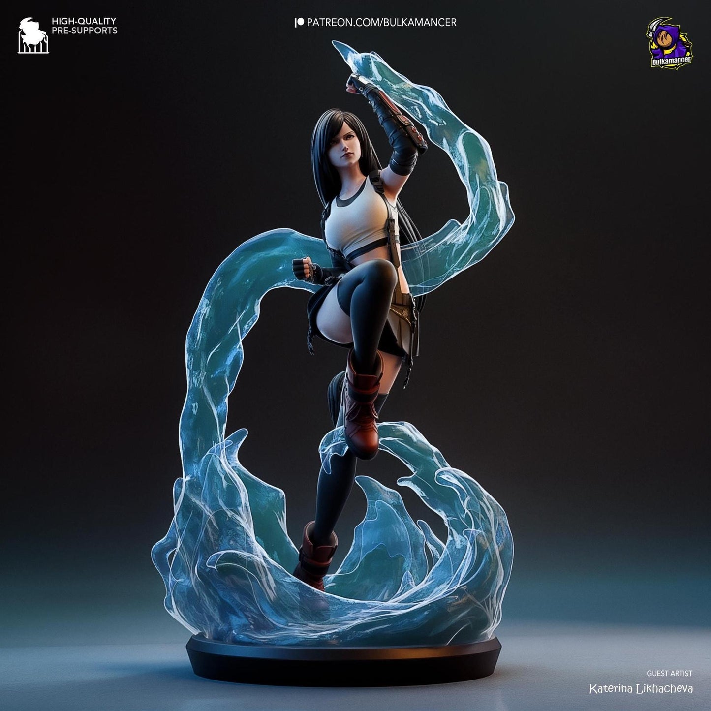 Brawler Barmaid | Resin Garage Kit Sculpture Anime Video Game Fan Art Statue | Bulkamancer Sculpts