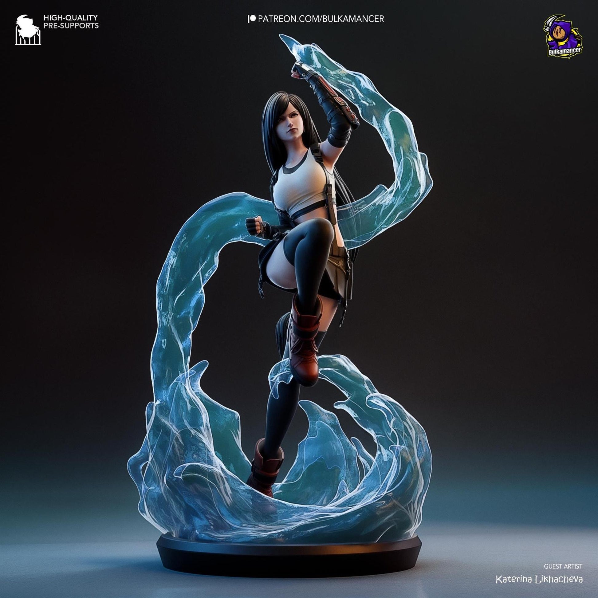 Brawler Barmaid | Resin Garage Kit Sculpture Anime Video Game Fan Art Statue | Bulkamancer Sculpts