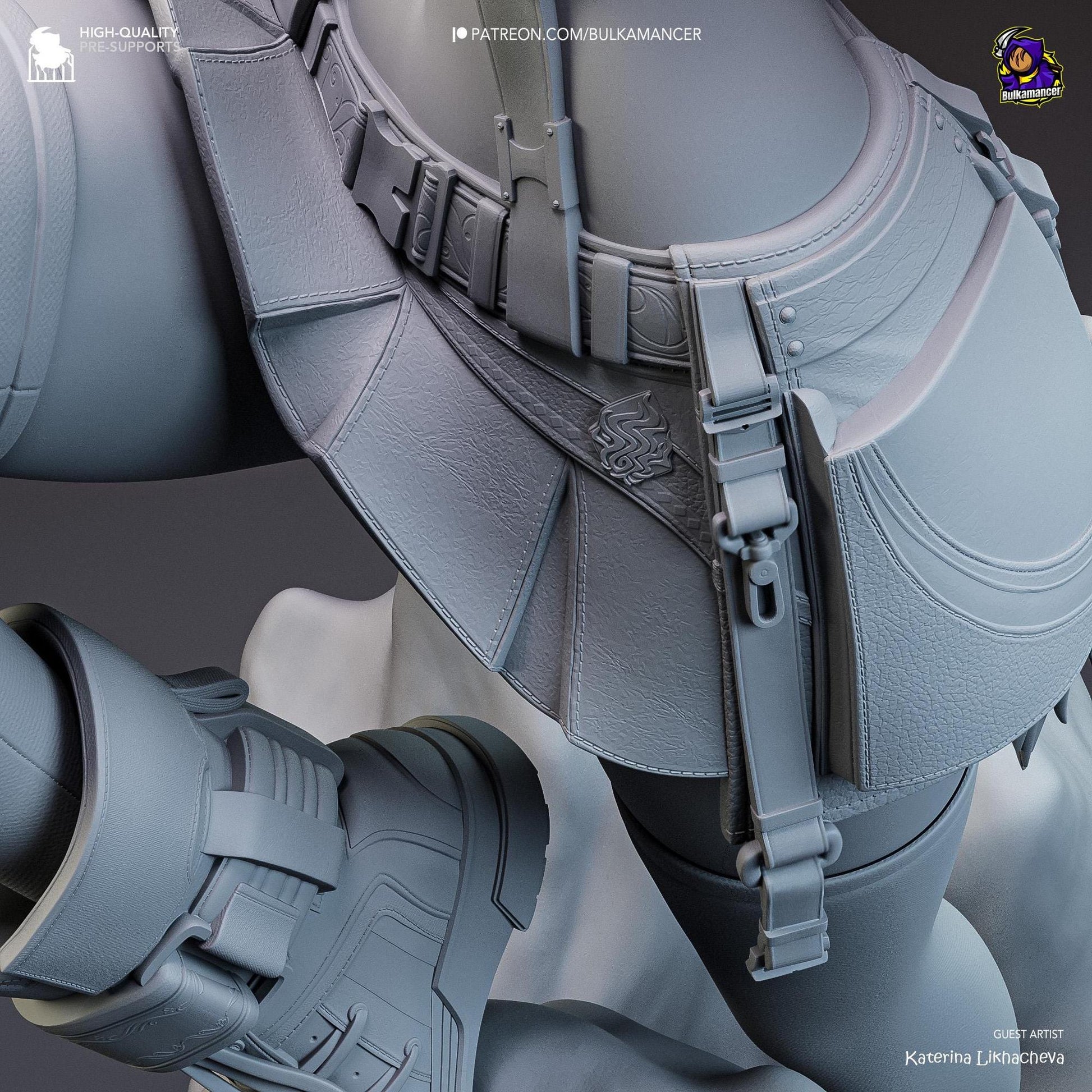 Brawler Barmaid | Resin Garage Kit Sculpture Anime Video Game Fan Art Statue | Bulkamancer Sculpts