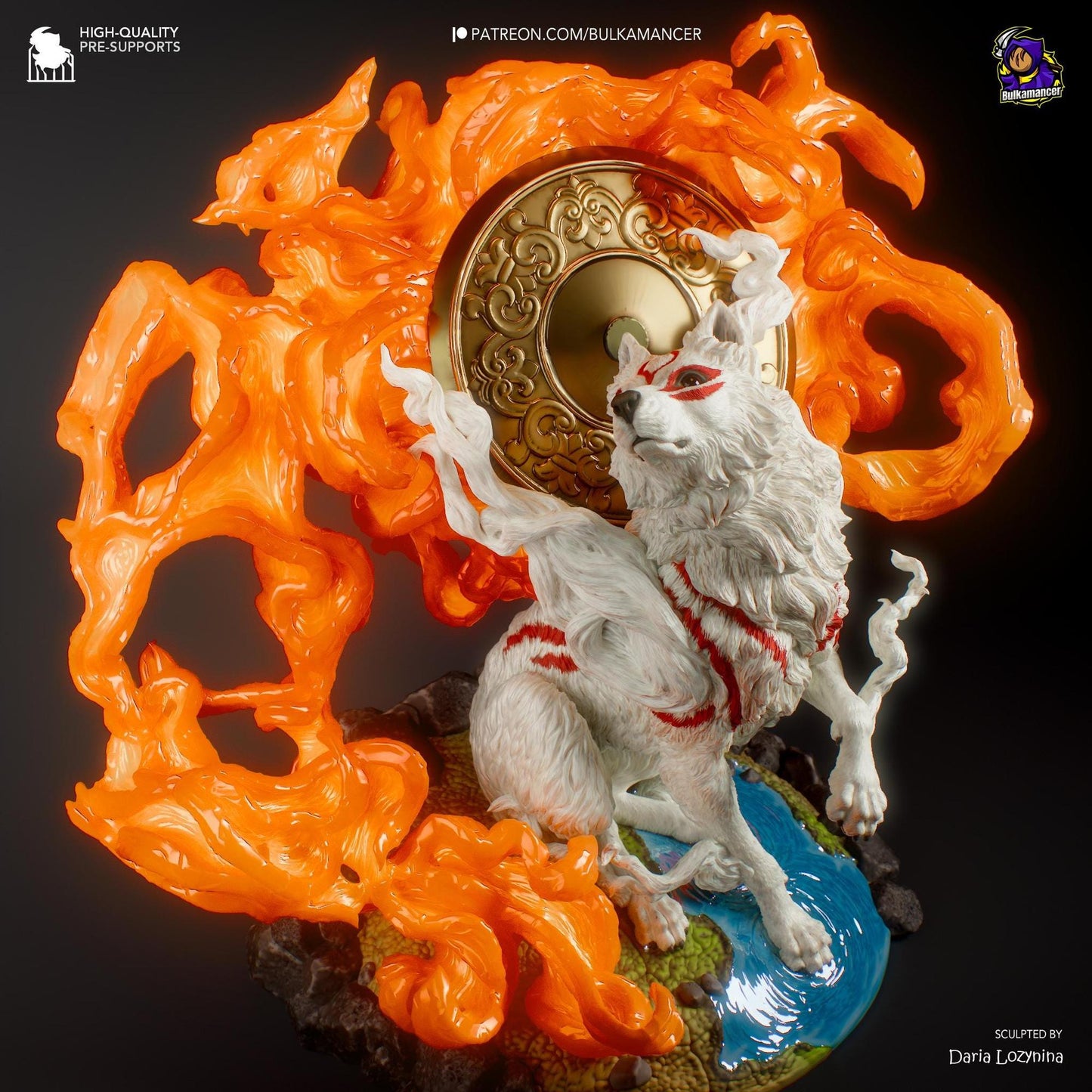 Celestial Wolf | Resin Garage Kit Sculpture Anime Video Game Fan Art Statue | Bulkamancer Sculpts