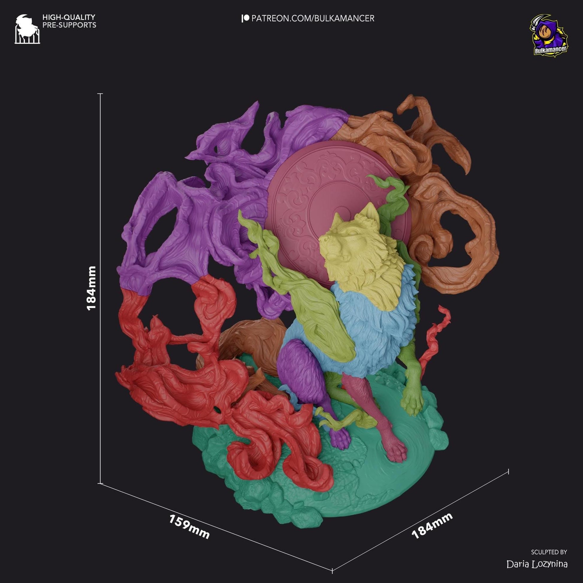 Celestial Wolf | Resin Garage Kit Sculpture Anime Video Game Fan Art Statue | Bulkamancer Sculpts