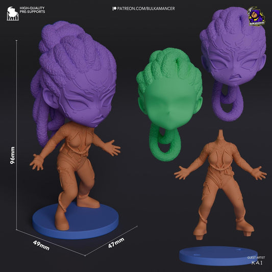 Chibi Sly Mage, Mel | Resin Garage Kit Sculpture Anime Video Game Fan Art Statue | Bulkamancer Sculpts