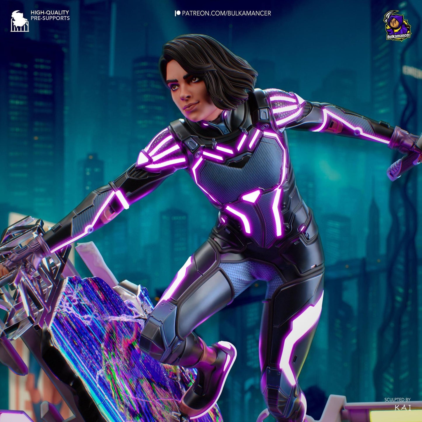 Cyber Ninja | Resin Garage Kit Sculpture Anime Video Game Fan Art Statue | Bulkamancer Sculpts