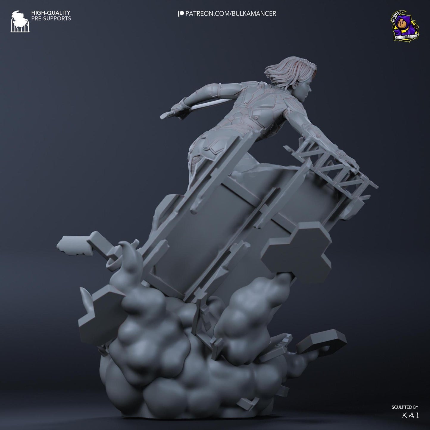 Cyber Ninja | Resin Garage Kit Sculpture Anime Video Game Fan Art Statue | Bulkamancer Sculpts