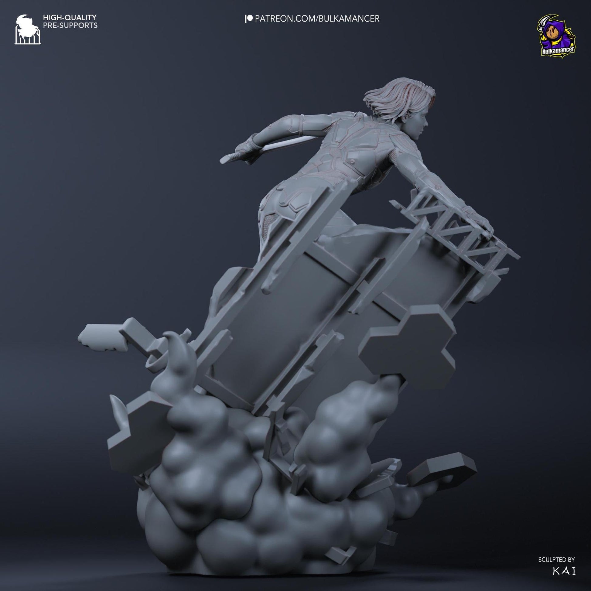 Cyber Ninja | Resin Garage Kit Sculpture Anime Video Game Fan Art Statue | Bulkamancer Sculpts