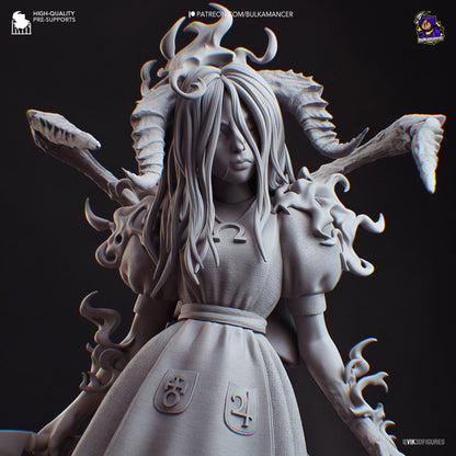 Girl Dressed in Madness | Resin Garage Kit Sculpture Anime Video Game Fan Art Statue | Bulkamancer Sculpts
