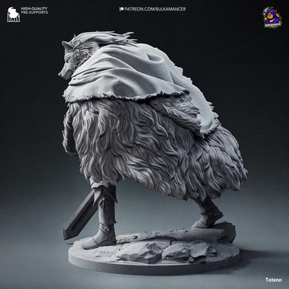 Half-Wolf Shadow | Resin Garage Kit Sculpture Anime Video Game Fan Art Statue | Bulkamancer Sculpts