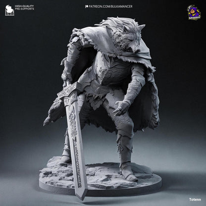 Half-Wolf Shadow | Resin Garage Kit Sculpture Anime Video Game Fan Art Statue | Bulkamancer Sculpts