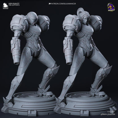 Intergalactic Bounty Hunter | Resin Garage Kit Sculpture Anime Video Game Fan Art Statue | Bulkamancer Sculpts