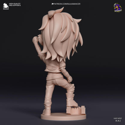 Chibi Victorious Brawler | Resin Garage Kit Sculpture Anime Video Game Fan Art Statue | Bulkamancer Sculpts