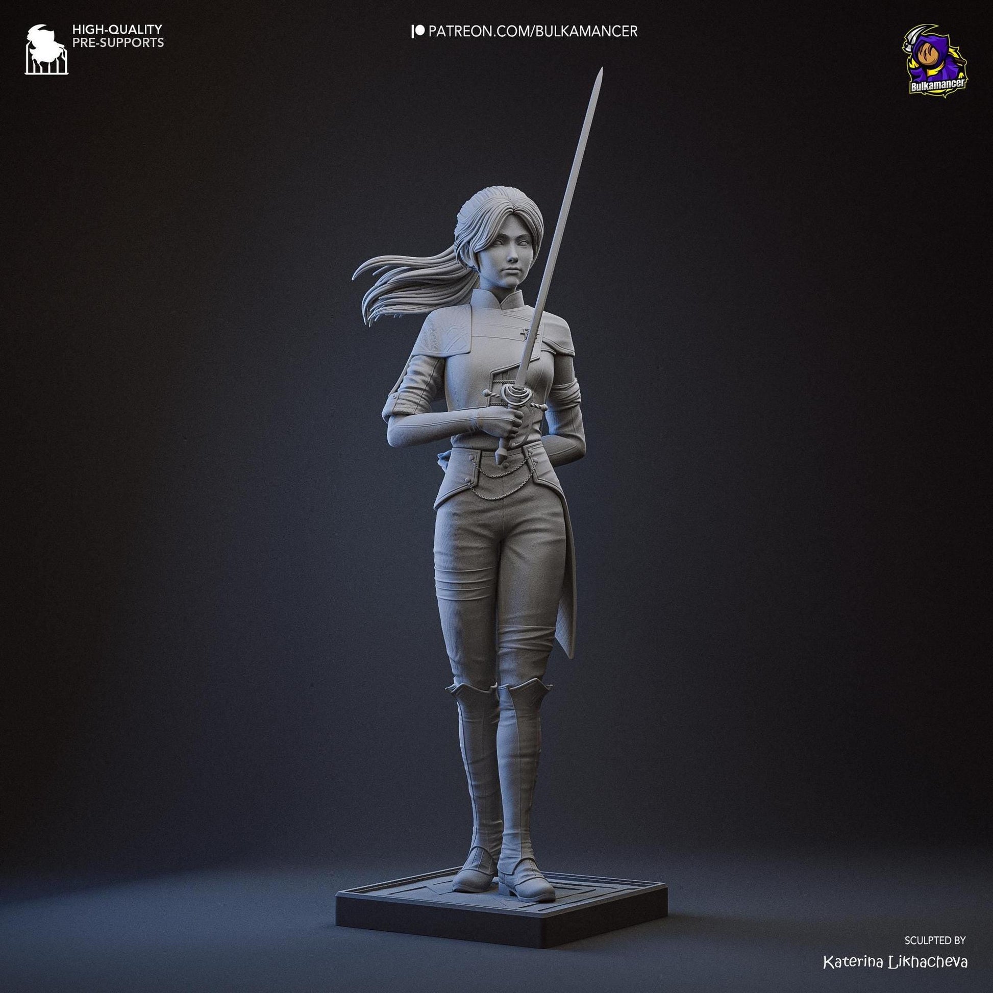 33rd Expedition Fencer | Resin Garage Kit Figure Game Fan Art | Bulkamancer Sculpts