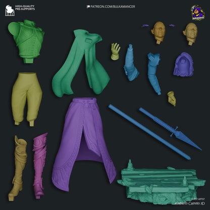 Moon Cleric | Resin Garage Kit Sculpture Anime Video Game Fan Art Statue | Bulkamancer Sculpts