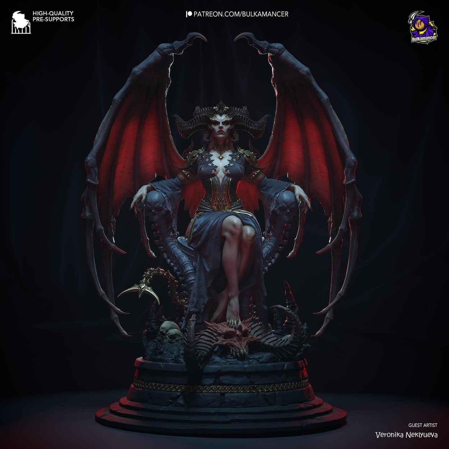 Mother of Demons | Resin Garage Kit Sculpture Anime Video Game Fan Art Statue | Bulkamancer Sculpts