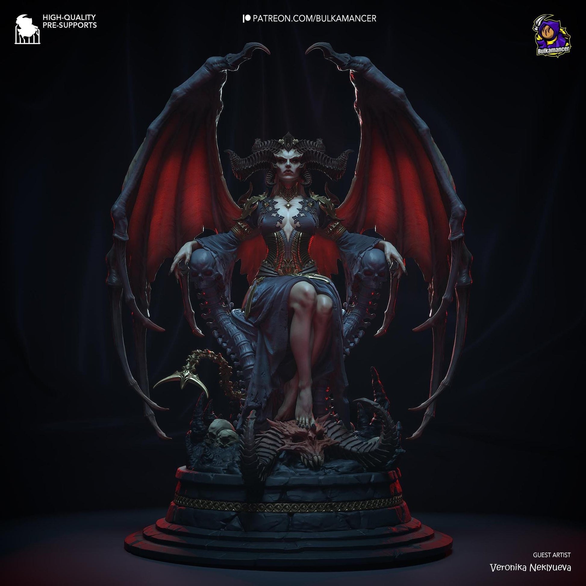 Mother of Demons | Resin Garage Kit Sculpture Anime Video Game Fan Art Statue | Bulkamancer Sculpts