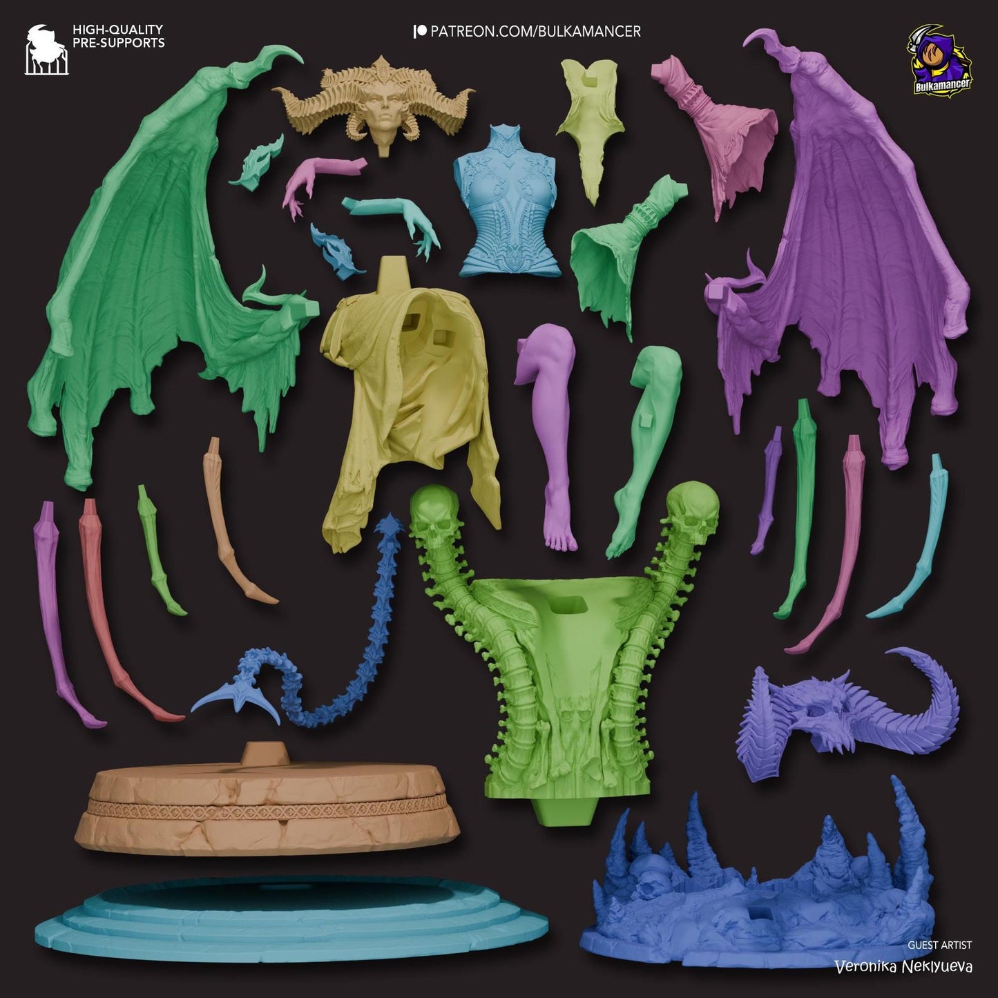 Mother of Demons | Resin Garage Kit Sculpture Anime Video Game Fan Art Statue | Bulkamancer Sculpts