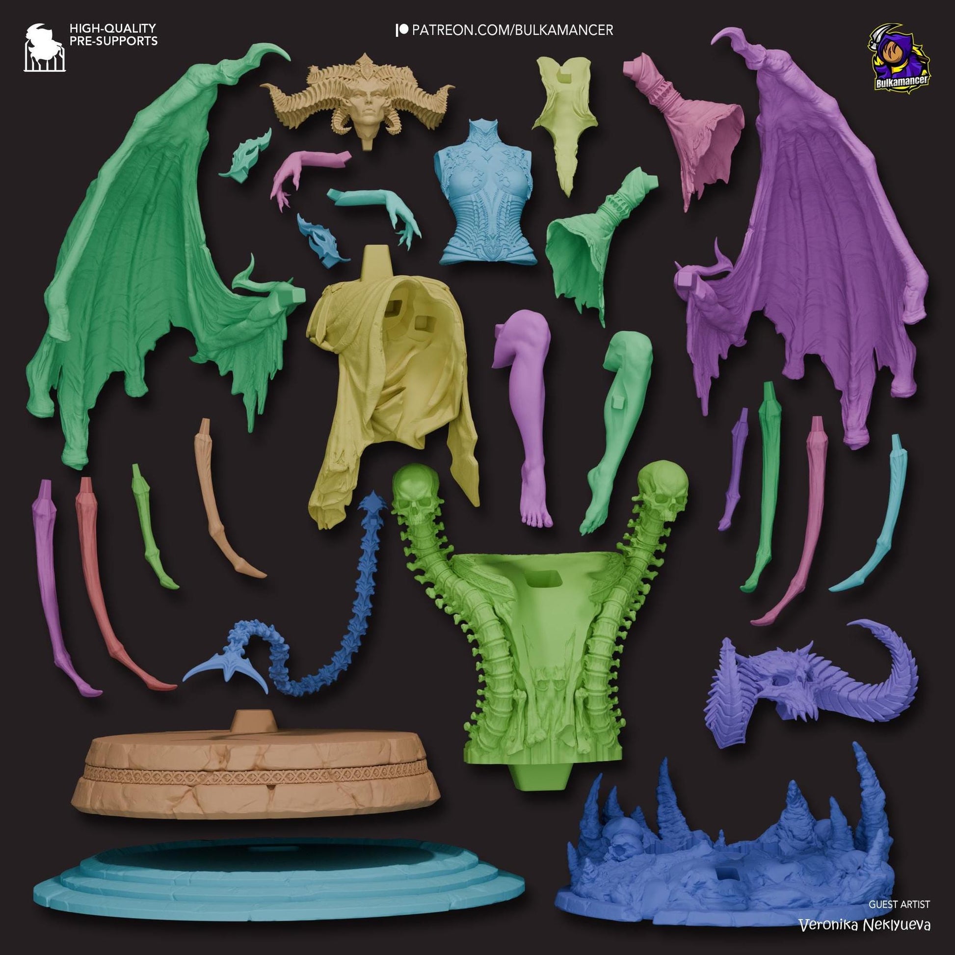 Mother of Demons | Resin Garage Kit Sculpture Anime Video Game Fan Art Statue | Bulkamancer Sculpts