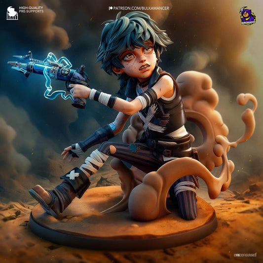 Mute Sidekick | 3D Print Garage Kit Anime Fan Art Statue | Bulkamancer Sculpts