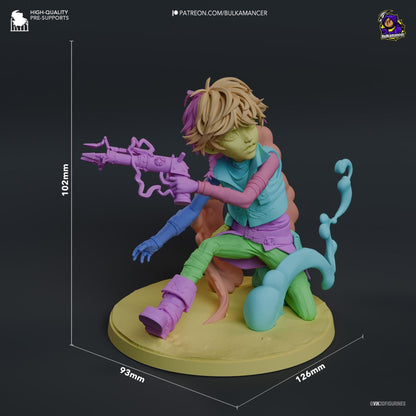 Mute Sidekick | 3D Print Garage Kit Anime Fan Art Statue | Bulkamancer Sculpts