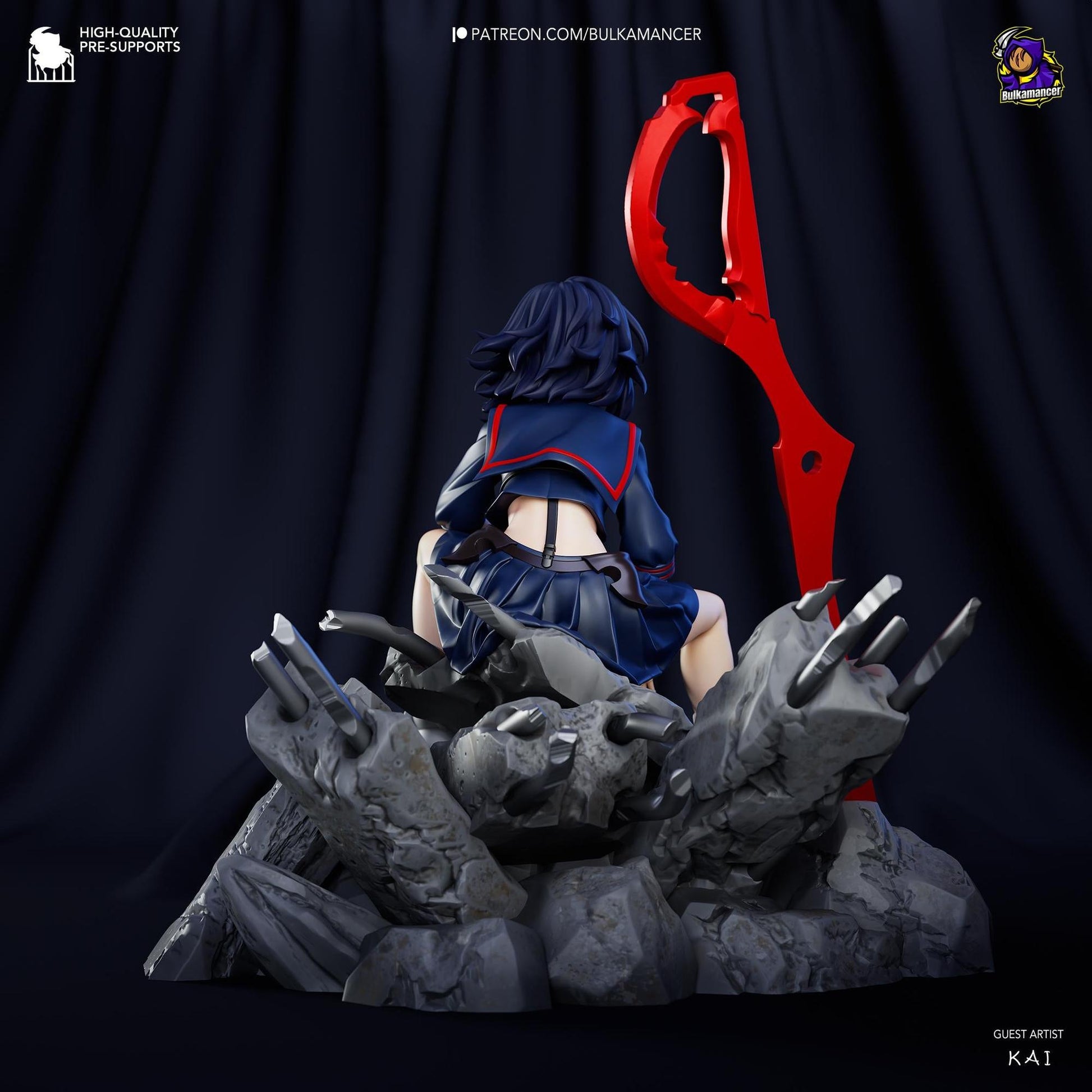 Scissor Wielder | Resin Garage Kit Sculpture Anime Video Game Fan Art Statue | Bulkamancer Sculpts