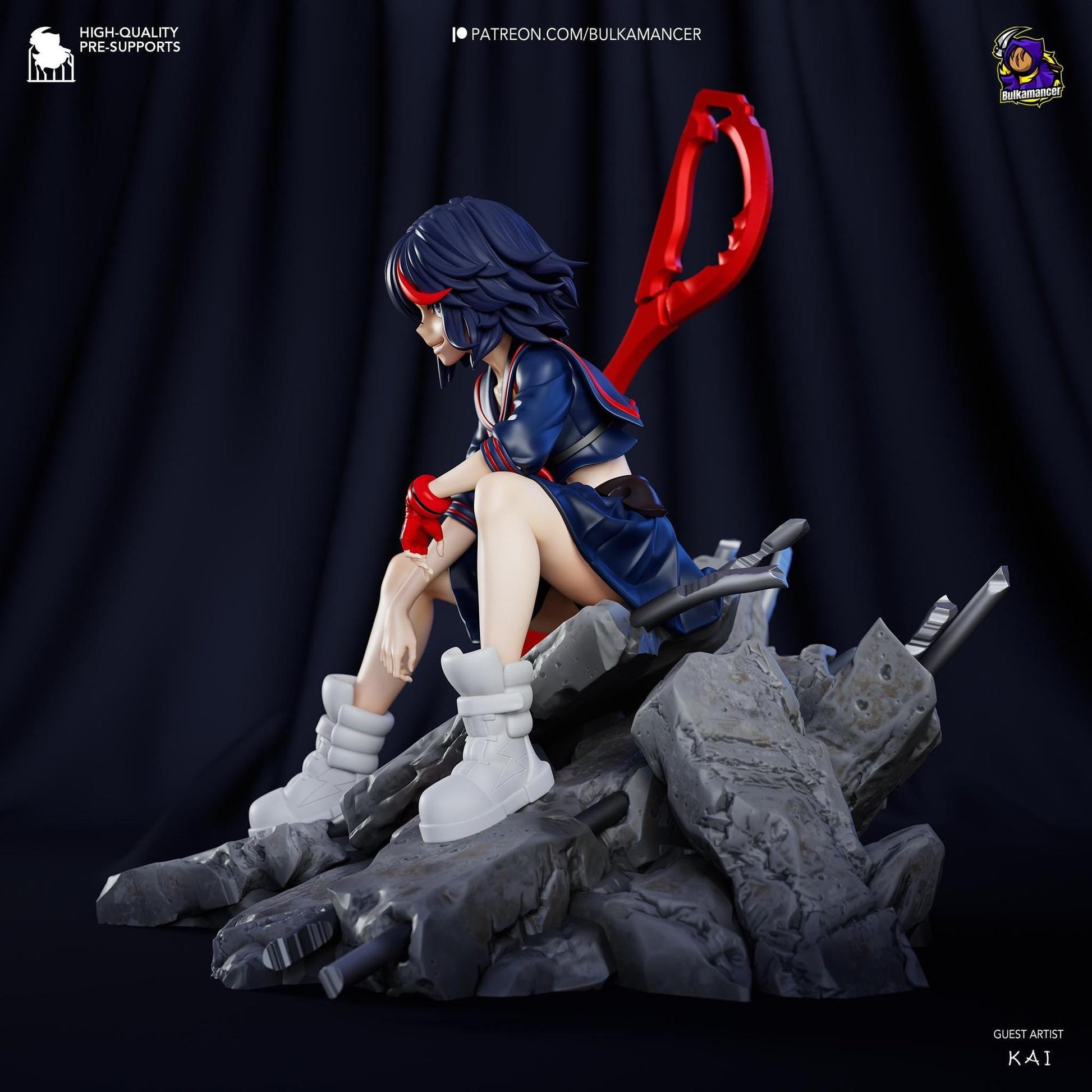 Scissor Wielder | Resin Garage Kit Sculpture Anime Video Game Fan Art Statue | Bulkamancer Sculpts