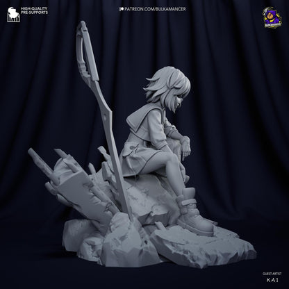 Scissor Wielder | Resin Garage Kit Sculpture Anime Video Game Fan Art Statue | Bulkamancer Sculpts