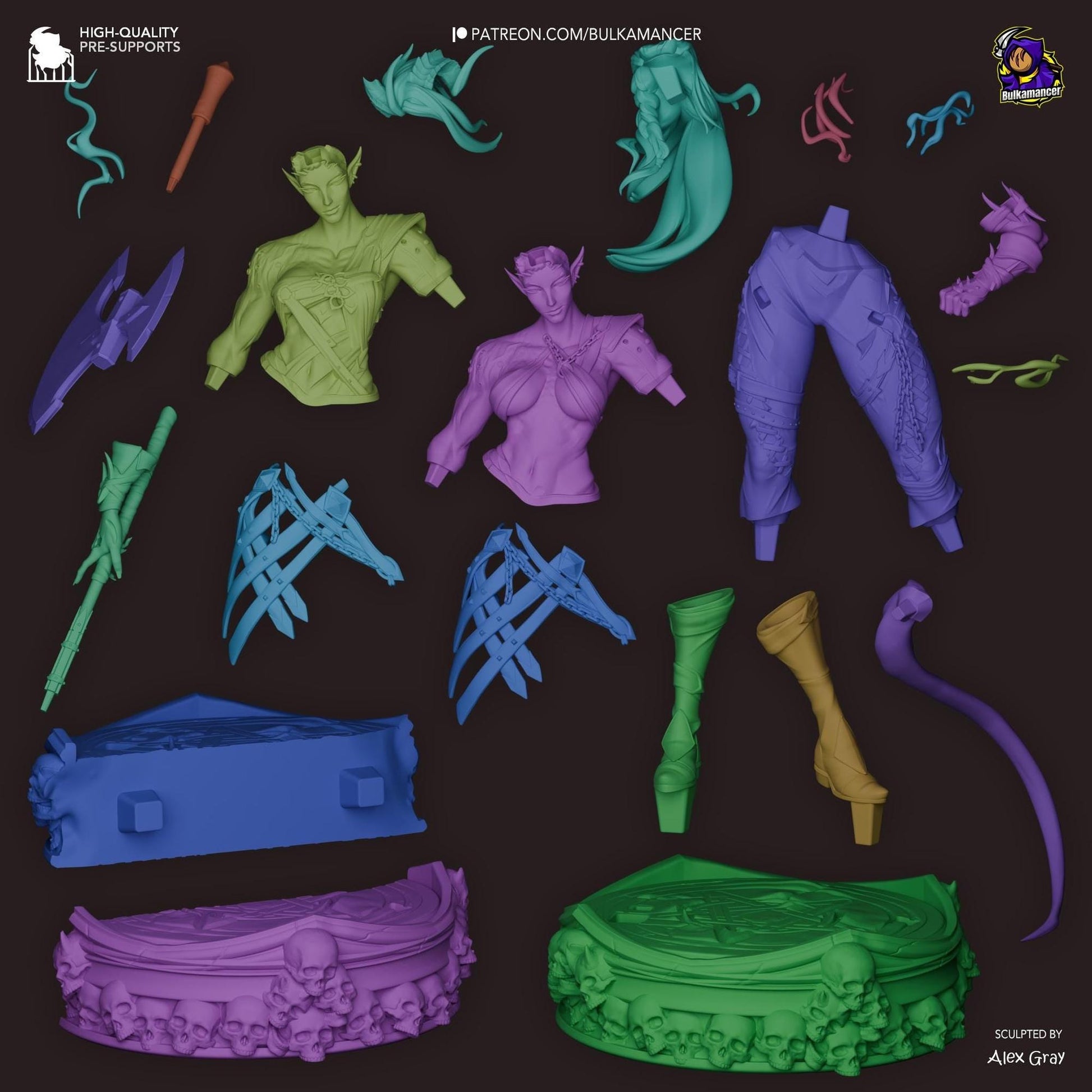 Teddy Bear of Hell, Stylized Version | Resin Garage Kit Sculpture Anime Video Game Fan Art Statue | Bulkamancer Sculpts