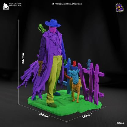 Undead Cowboy | Resin Garage Kit Sculpture Video Game Fan Art Statue | Bulkamancer Sculpts