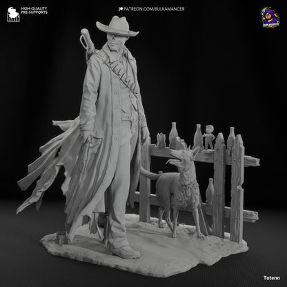 Undead Cowboy | Resin Garage Kit Sculpture Video Game Fan Art Statue | Bulkamancer Sculpts