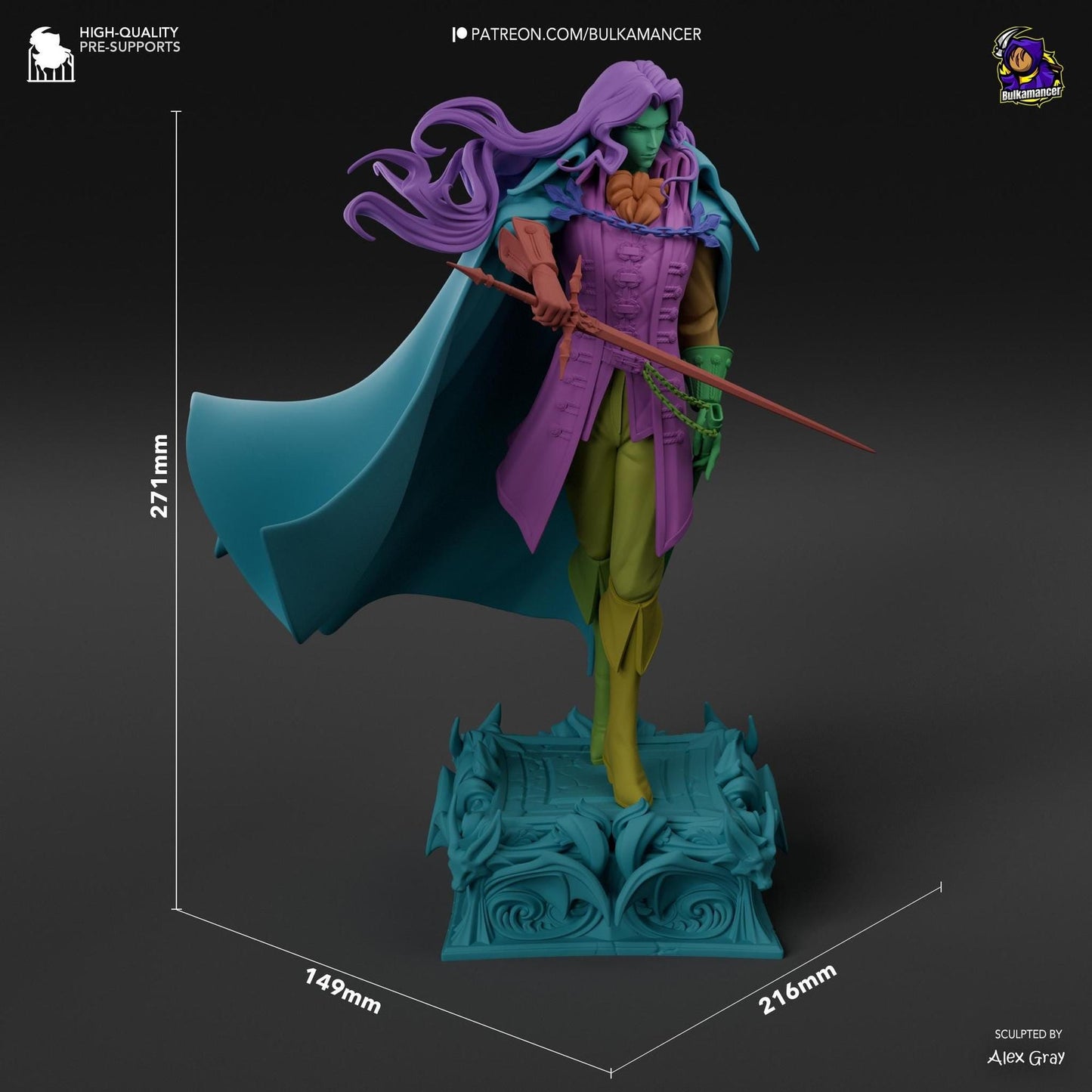 Vampire Prince | Resin Garage Kit Sculpture Anime Video Game Fan Art Statue | Bulkamancer Sculpts