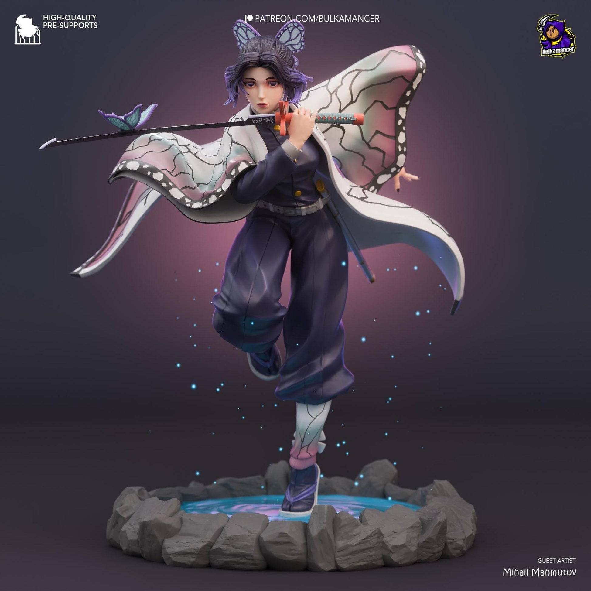 Venomous Butterfly | Resin Garage Kit Sculpture Anime Video Game Fan Art Statue | Bulkamancer Sculpts