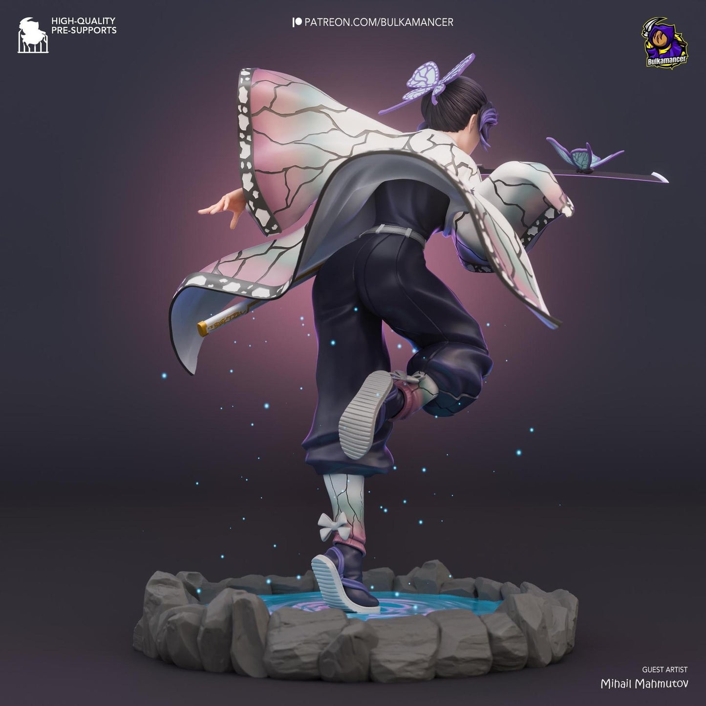 Venomous Butterfly | Resin Garage Kit Sculpture Anime Video Game Fan Art Statue | Bulkamancer Sculpts