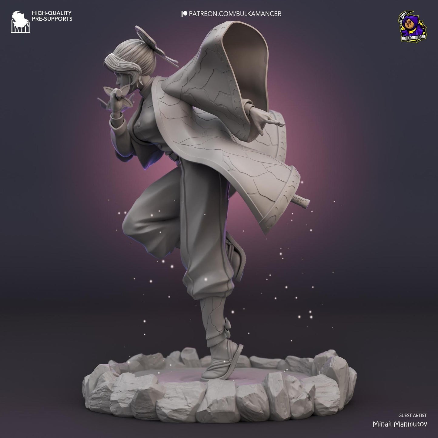 Venomous Butterfly | Resin Garage Kit Sculpture Anime Video Game Fan Art Statue | Bulkamancer Sculpts