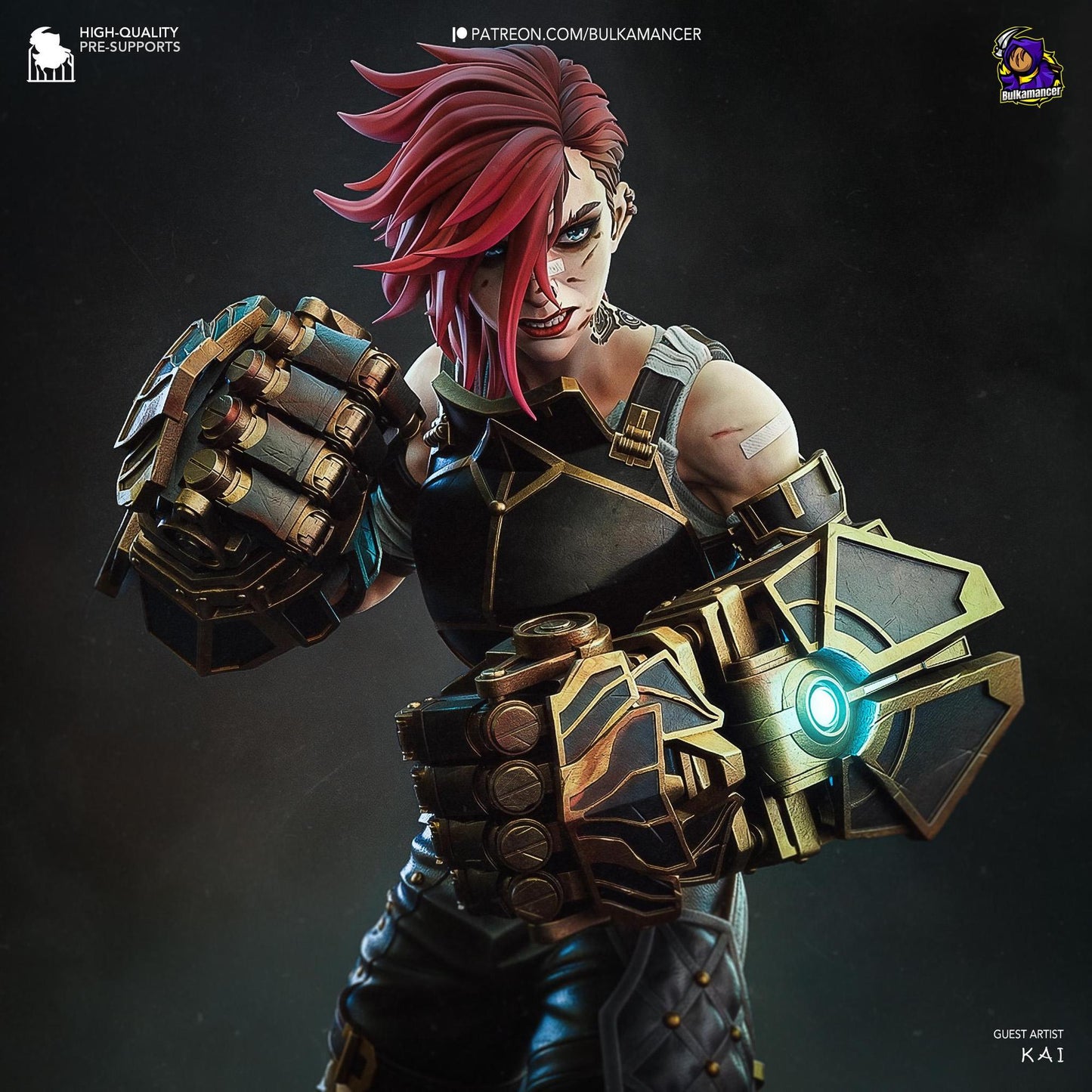 Victorious Brawler | Resin Garage Kit Sculpture Anime Video Game Fan Art Statue | Bulkamancer Sculpts