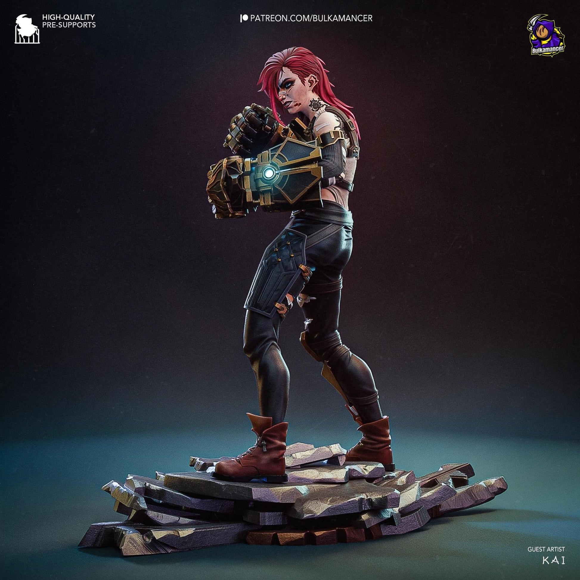 Victorious Brawler | Resin Garage Kit Sculpture Anime Video Game Fan Art Statue | Bulkamancer Sculpts