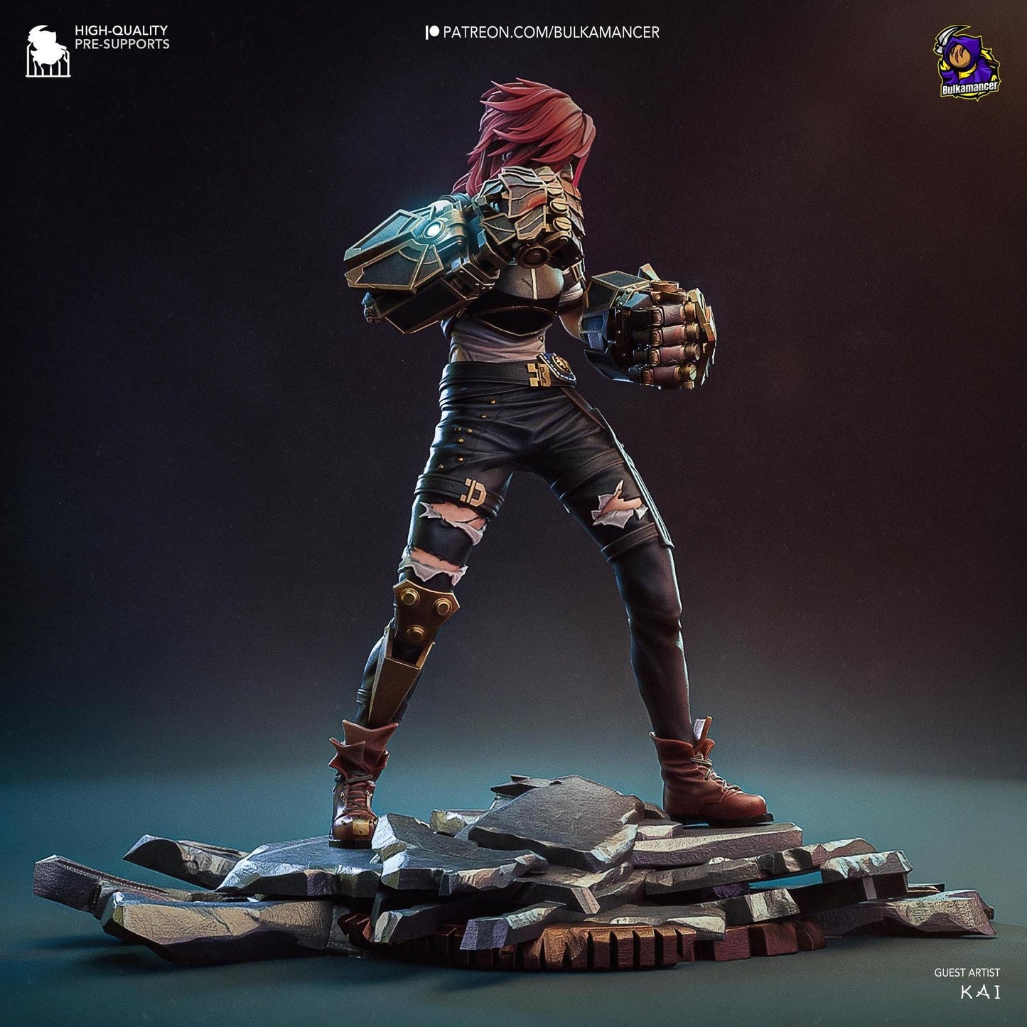 Victorious Brawler | Resin Garage Kit Sculpture Anime Video Game Fan Art Statue | Bulkamancer Sculpts