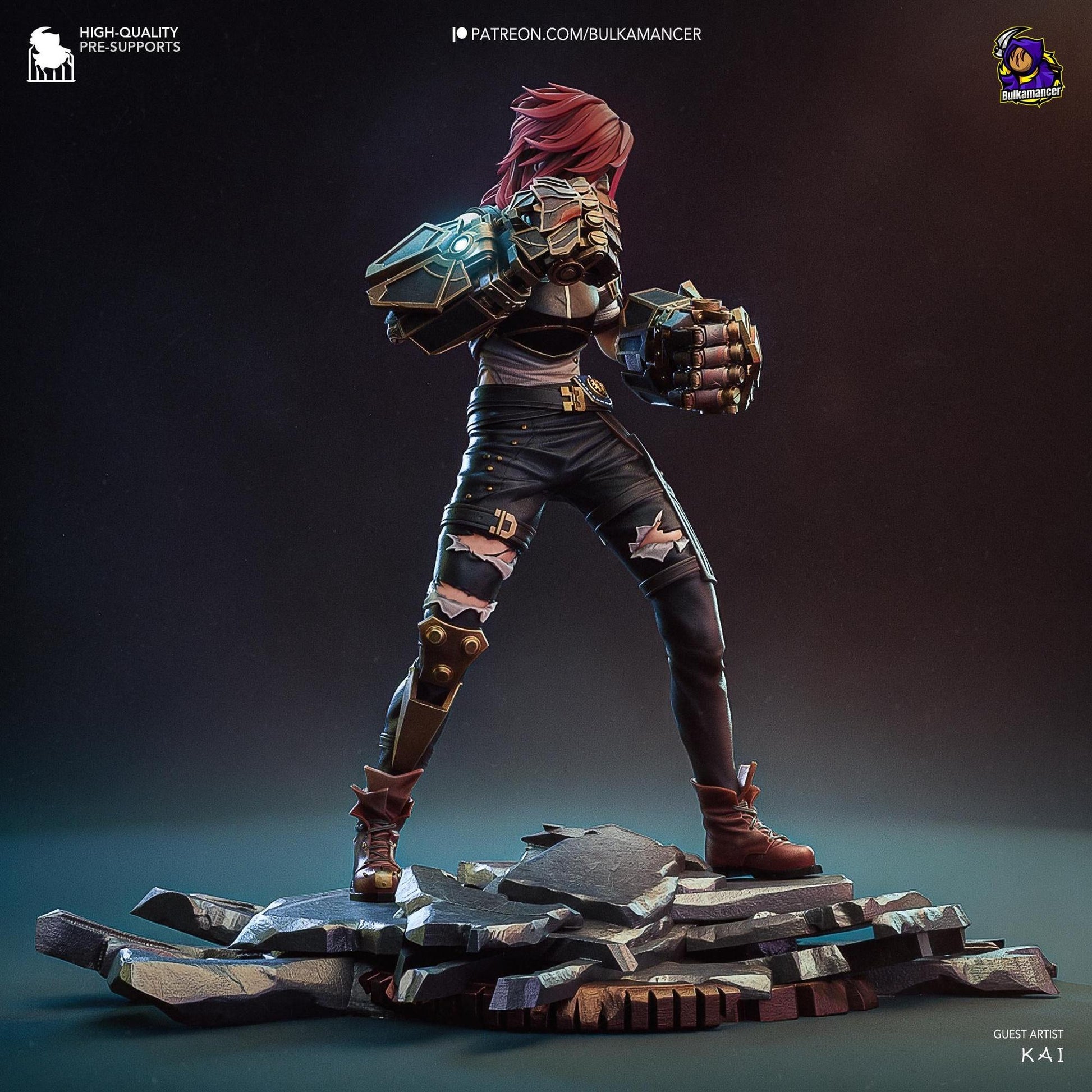 Victorious Brawler | Resin Garage Kit Sculpture Anime Video Game Fan Art Statue | Bulkamancer Sculpts
