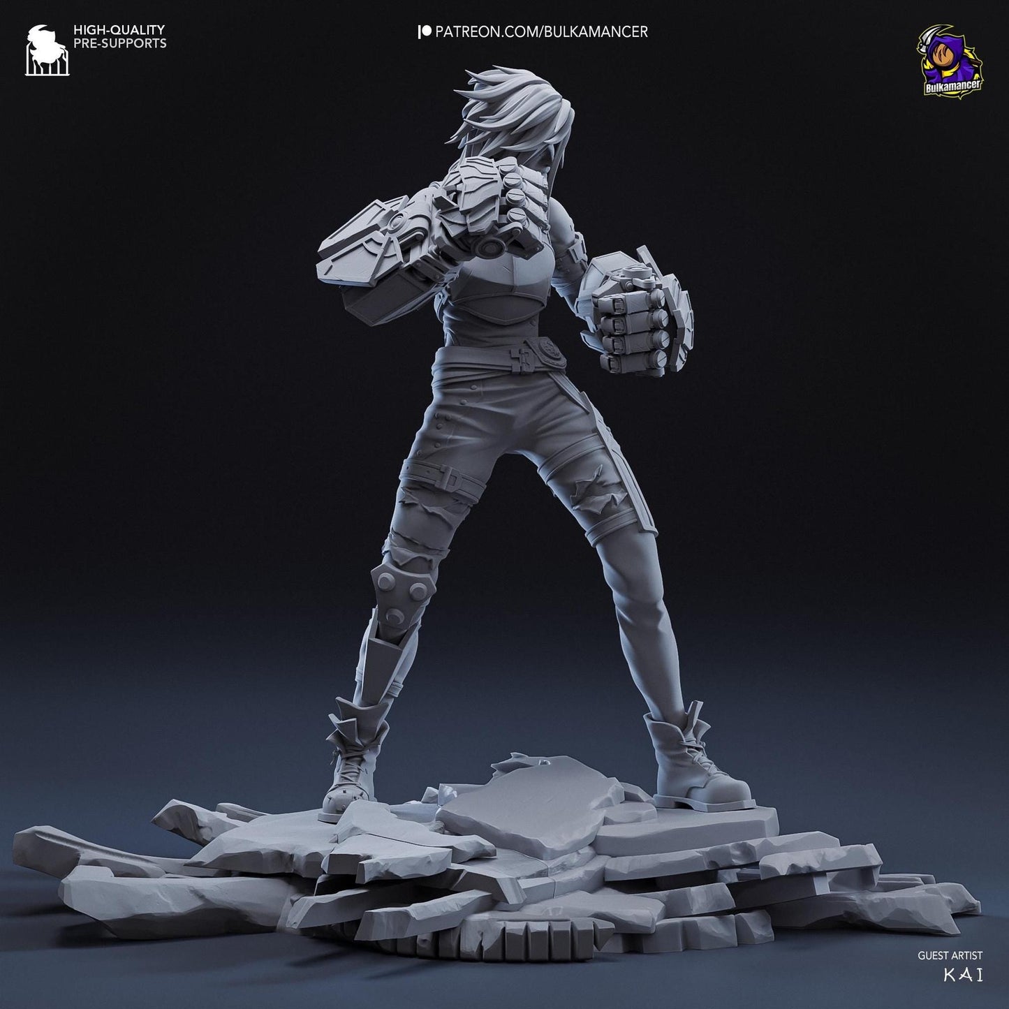 Victorious Brawler | Resin Garage Kit Sculpture Anime Video Game Fan Art Statue | Bulkamancer Sculpts