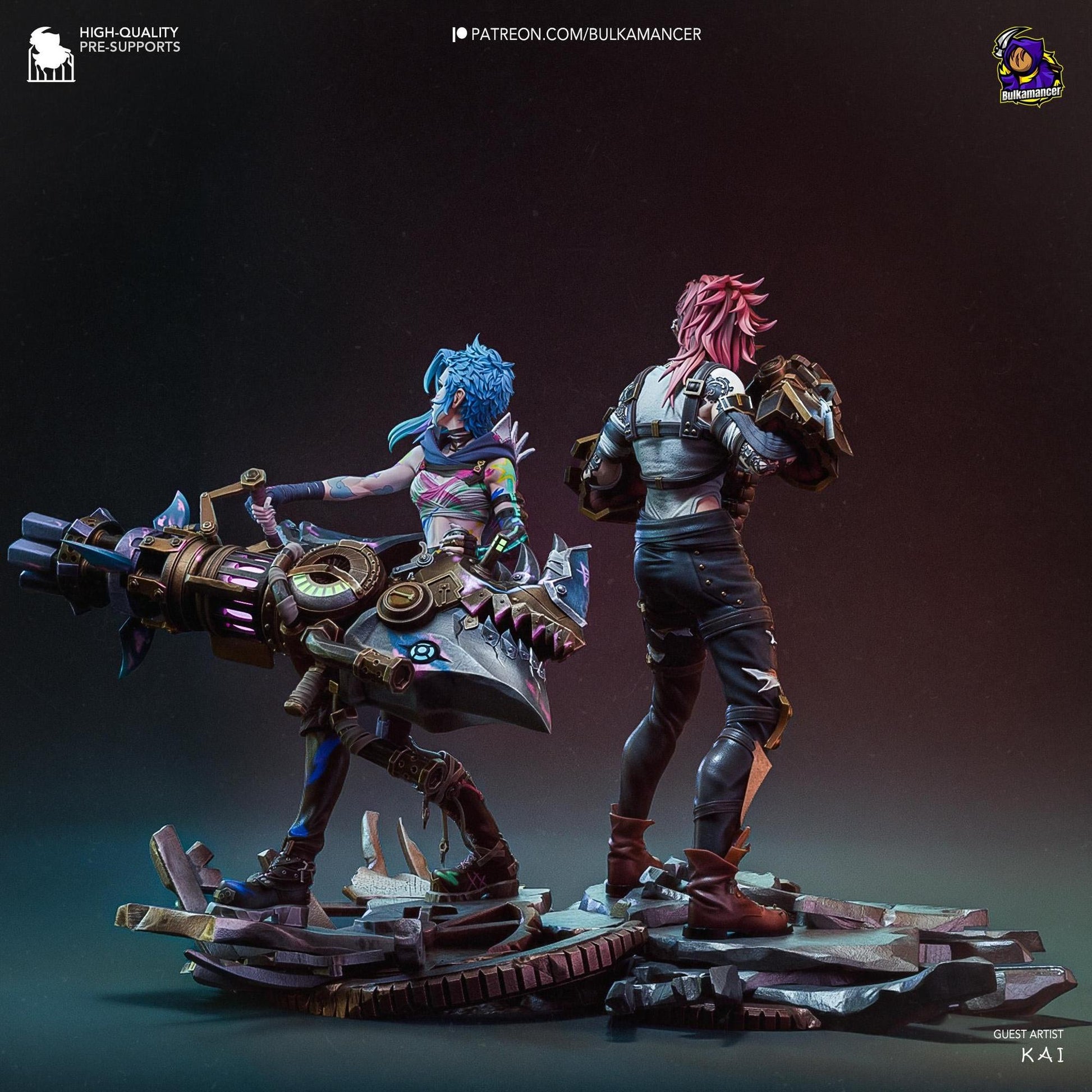 Arcane Diorama | Resin Garage Kit Sculpture Anime Video Game Fan Art Statue | Bulkamancer Sculpts